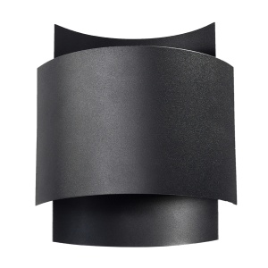 Aplica Impact 1xG9 metal negru rectangular