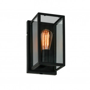 Aplica Laverno 1xE27 metal/sticla negru mat Italux