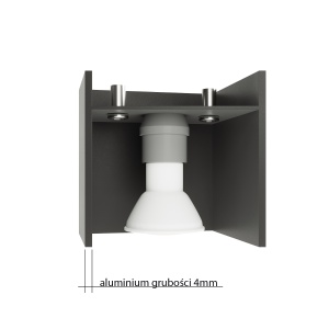 Aplica Lobo 2xG9 metal negru rectangular - Img 4