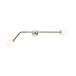 Aplica Pure H 2xE14 metal/sticla auriu Aldex