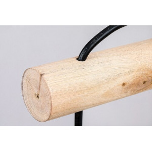 Aplica Rattan 1xE27 metal/lemn/ratan negru/natur Rabalux
