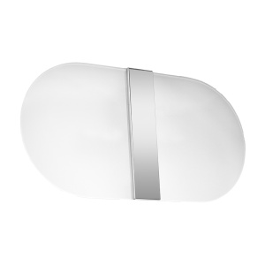 Aplica Salia 2xG9 sticla/metal alb/crom oval