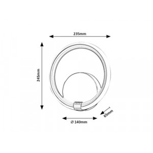 Aplica Willow LED 12W metal/acril negru/alb Rabalux
