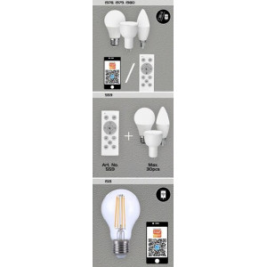 Bec LED inteligent LED 5W 3000K-6500K - lumina reglabila + RGB 480 lumeni