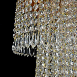 Candelabru Cascade metal/cristal auriu Maytoni