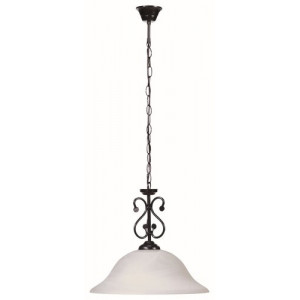 Candelabru Dorothea 1xE27 metal/sticla negru/alb Rabalux