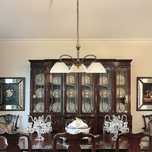 Candelabru Regina 3xE14 metal/sticla bronz/crem Rabalux
