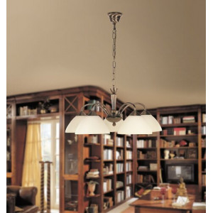 Candelabru Regina 5xE14 metal/sticla bronz/crem Rabalux