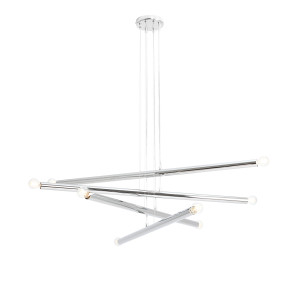Candelabru Tubo 8xE14 metal crom Aldex