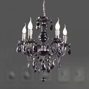Candelabru Whiz 5xE14 metal/acril negru Italux