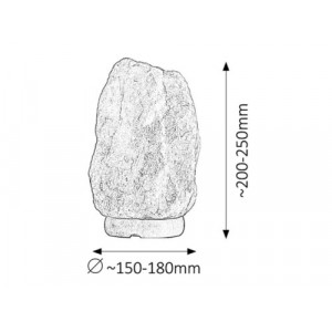 Lampa decorativa Rock 1xE14 sare minerala/lemn portocaliu Rabalux