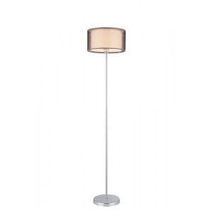 Lampadar Anastasia 1xE27 metal/textil crom/maro Rabalux