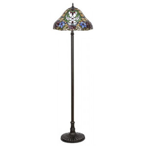 Lampadar Mirella 2xE27 metal/sticla bronz/multicolor Rabalux
