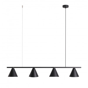 Lustra Form 4xE27 metal negru Aldex