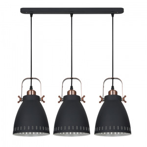 Lustra Franklin 3xE27 metal antracit/cupru Italux
