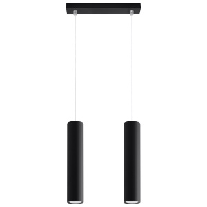 Lustra Lagos 2xGU10 metal negru tubular
