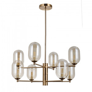 Lustra Perano 8xG9 metal/sticla bronz antichizat/transparent Italux