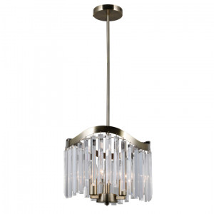 Lustra Sabriga 3xE14 metal/cristal bronz antichizat Italux