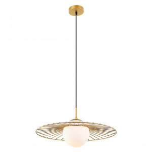 Lustra Sally 1xE27 metal/sticla auriu Italux