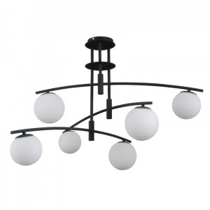 Lustra Senai 6xG9 metal/sticla negru Italux
