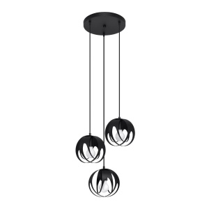 Lustra Tulos 3P 3xE27 metal negru