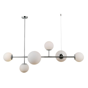 Lustra Vailante 2+4xE27+E14 metal/sticla crom Italux