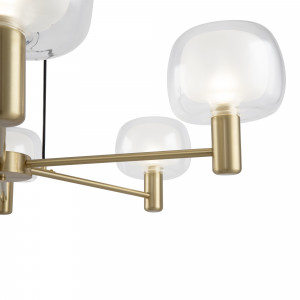 Lustra Vision 6xE14 metal/sticla auriu/transparent Maytoni