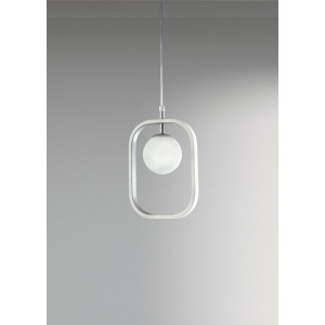 Pendul Avola 1xG9 metal/sticla alb Maytoni