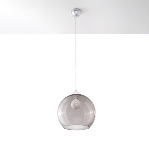 Pendul Ball 1xE27 metal/sticla grafit rotund - Img 2