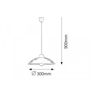 Pendul Bloomy 1xE27 metal alb Rabalux