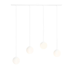 Pendul Bosso 4xE14 metal/sticla alb Aldex