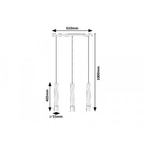 Pendul Braulia 3xGU10 metal/lemn fag/negru Rabalux