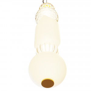 Pendul Collar 1xLED metal/sticla/acril auriu/transparent Maytoni
