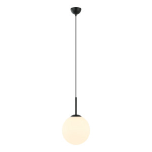 Pendul Deore 1xE27 metal/sticla negru/alb Italux