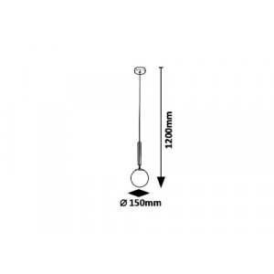 Pendul Divina 1xE14 metal/sticla auriu/alb Rabalux