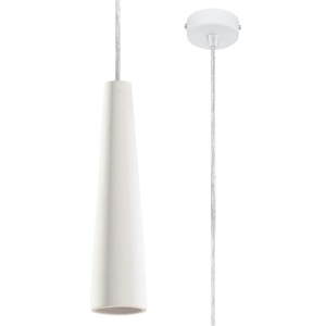 Pendul Electra 1xGU10 ceramica alb conic