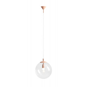 Pendul Globus 1xE27 metal/sticla coral Aldex