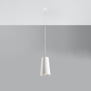 Pendul Gulcan 1xE27 ceramica alb conic - Img 2