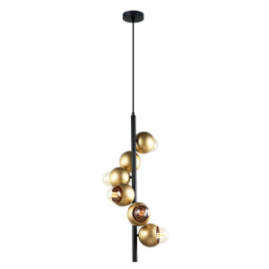 Pendul Malmo 6xE27 metal negru Italux