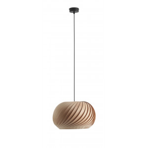 Pendul Nature B 1xE27 metal/lemn negru/natur Aldex
