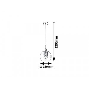 Pendul Philana 1xE27 metal/sticla auriu Rabalux