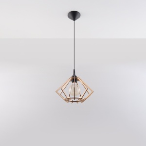 Pendul Pompelmo 1xE27 lemn natural wood conic - Img 2