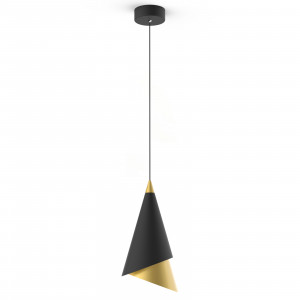 Pendul Raalto LED 13.55W 469 lumeni metal/acril negru/auriu Italux