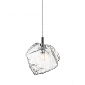 Pendul Rock 1xG9 metal/sticla crom/transparent Zuma Line