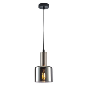 Pendul Santia 1xE27 metal/sticla argintiu Italux