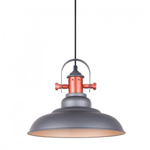 Pendul Temper 1xE27 metal gri/cupru Italux