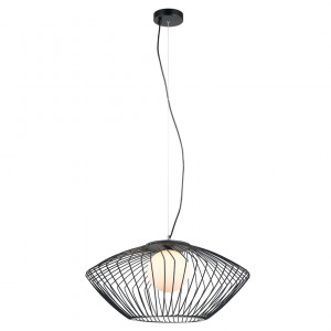 Pendul Zeno 1xE27 metal/sticla negru Italux