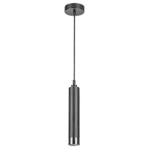 Pendul Zircon 1xGU10 metal negru/argintiu Rabalux