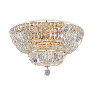 Plafoniera Basfor 12xE14 metal/cristal auriu Maytoni