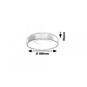 Plafoniera Carmella LED 30W metal/acril auriu/alb Rabalux